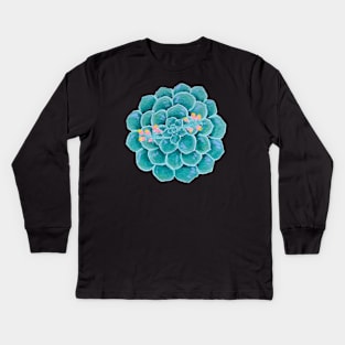 Handpainted Succulent Kids Long Sleeve T-Shirt